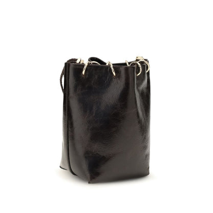 Benedetta Bruzziches Black Calf Leather Bos Taurus Backet Bag
