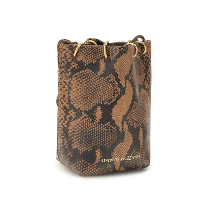Benedetta Bruzziches Brown Calf Leather Bos Taurus Backet Bag