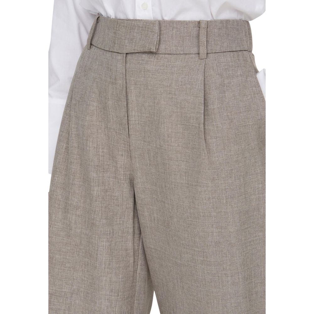 Only Beige Polyester Dress Pants