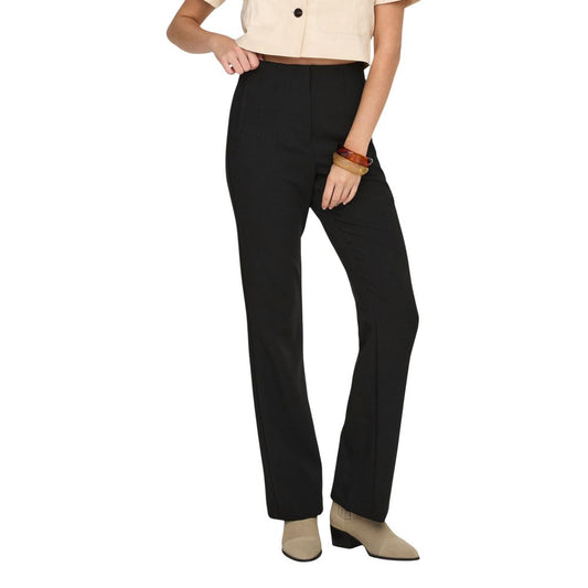 Only Black Recycled Polyester Flared Pants