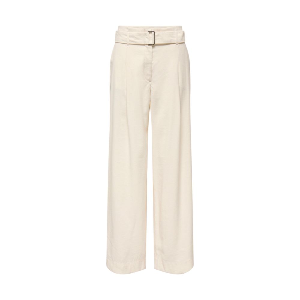 Nur cremefarbene Polyester-Anzughose