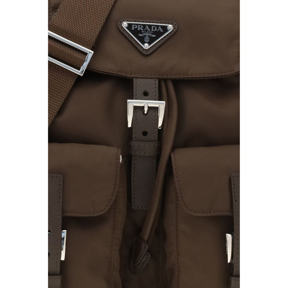 Prada Brown Nylon Backpack