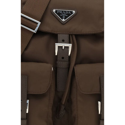 Prada Brown Nylon Backpack