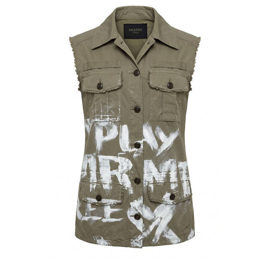 Mr&Mrs Italy Green Cotton Women Jacket