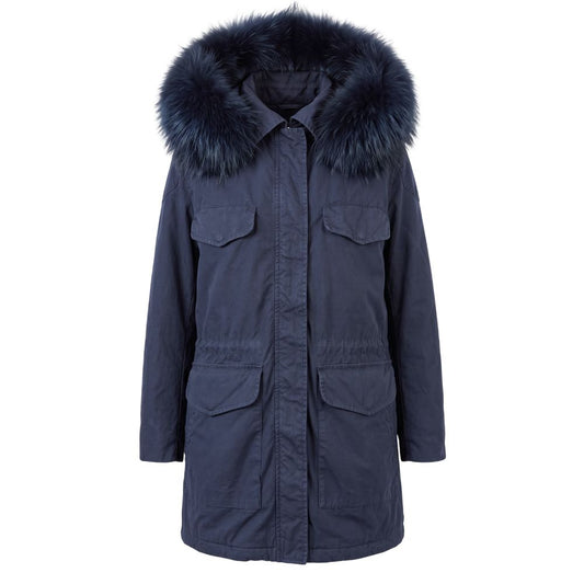 Mr&Mrs Italy Blue Cotton Women's Jacket