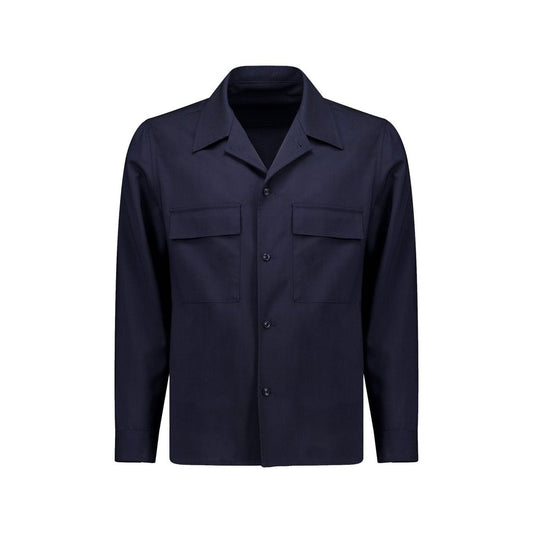 Autore Navy Blue Virgin Wool Jacket