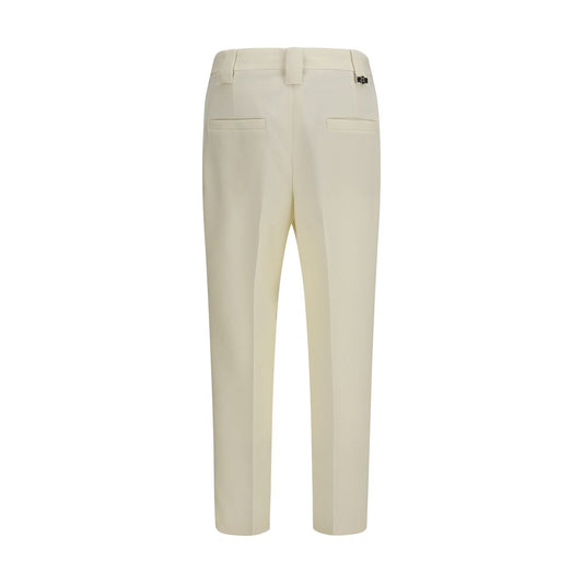 Versace Beige Wool Oves Aries Cropped Pants