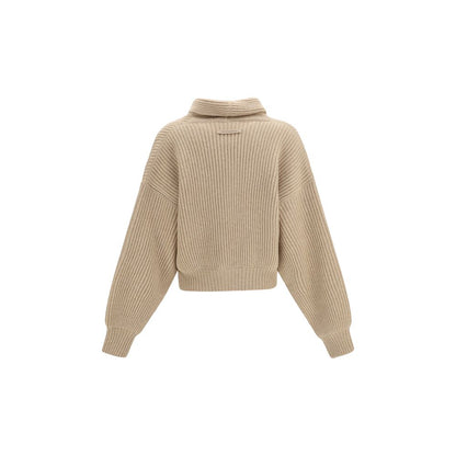 Tory Burch Beige Wool Oves Aries Cardigan