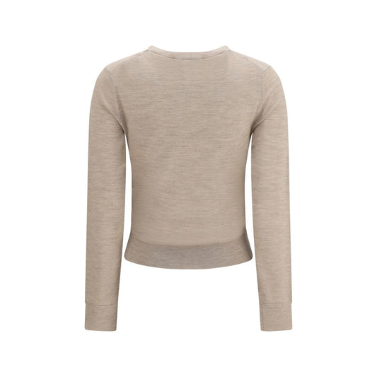 Tory Burch Beige Wool Oves Aries Sweatshirt