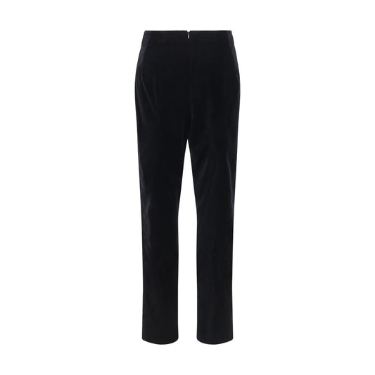 Khaite Black Cotton Casual Pants