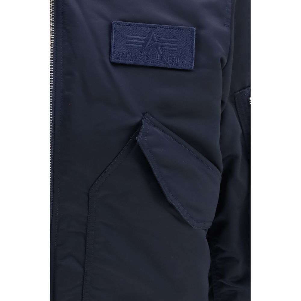 ALPHA INDUSTRIES Blue Nylon Bomber