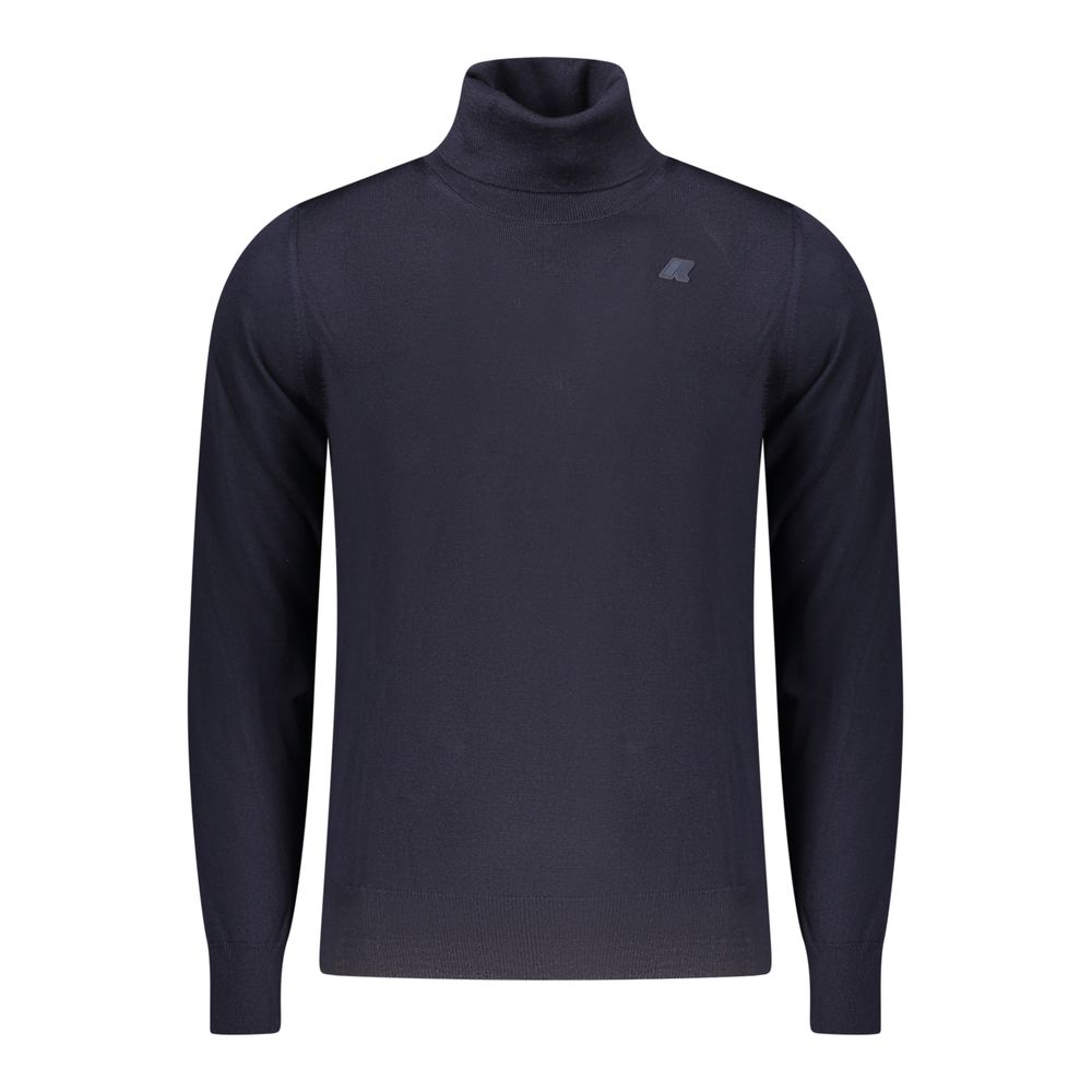 K-WAY Blue Wool Men Sweater