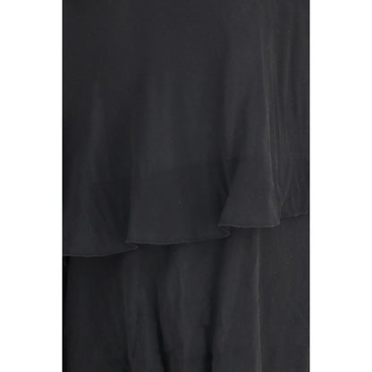 Valentino Garavani Black Silk Casual Pants
