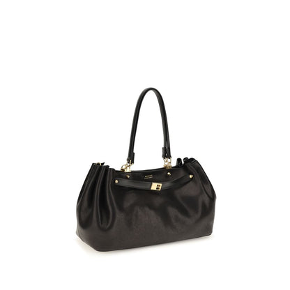 Balenciaga Black Calf Leather Bos Taurus Shoulder Bag