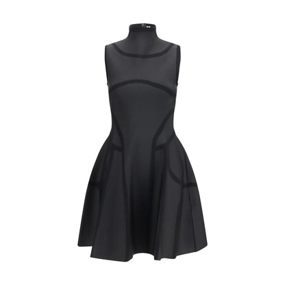 Alexander McQueen Black Polyester Cocktail Dress