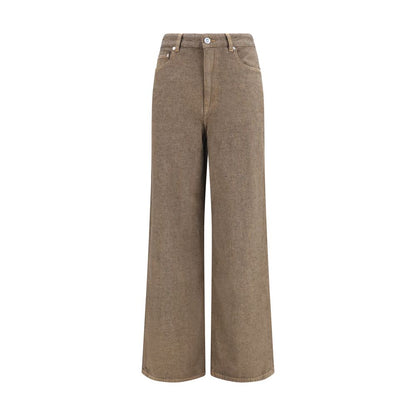 Ganni Brown Cotton Relaxed Fit Jeans