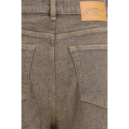 Ganni Brown Cotton Relaxed Fit Jeans