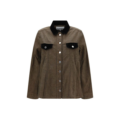 Ganni Brown Cotton Denim Jacket