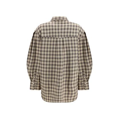 Ganni Beige Cotton Dress Shirt