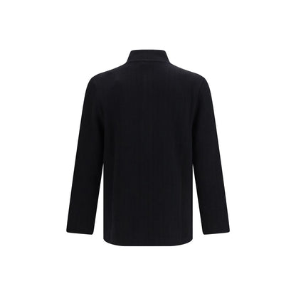 Lardini Black Wool Oves Aries Full-Length Jacket
