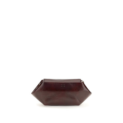 Ganni Bordeaux Polyethylene Shoulder Bag