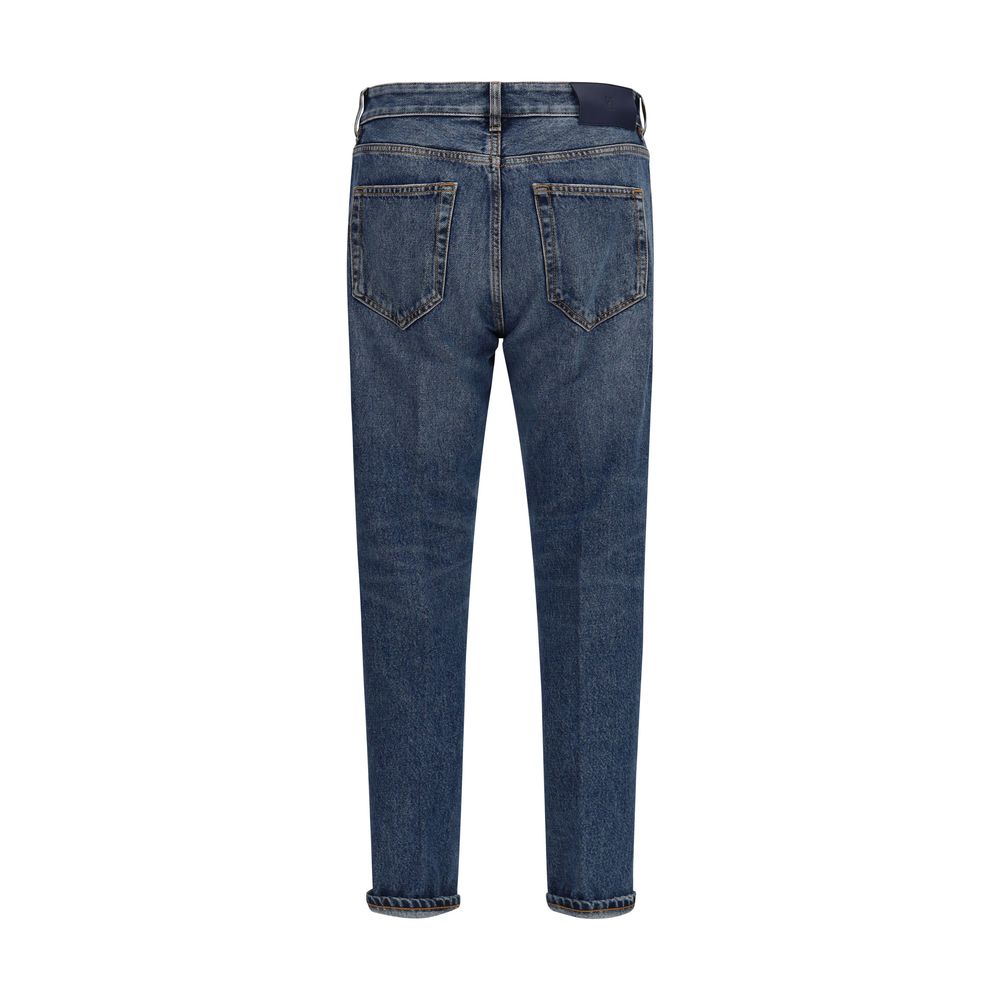 PT Torino Blue Cotton Straight-Leg Jeans
