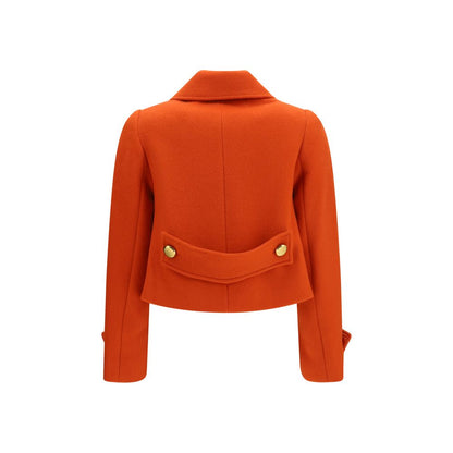 P.A.R.O.S.H. Orange Wool Oves Aries Full-Length Jacket