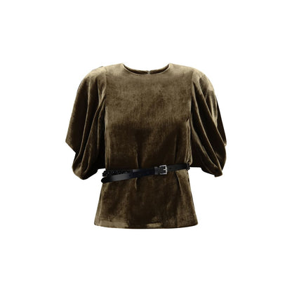 P.A.R.O.S.H. Brown Viscose Shirt