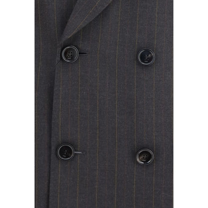Ami Paris Gray Wool Oves Aries Blazer