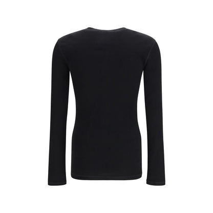 Dolce & Gabbana Black Cotton Long Sleeve T-Shirt