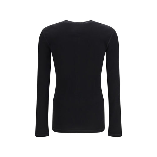 Dolce & Gabbana Black Cotton Long Sleeve T-Shirt