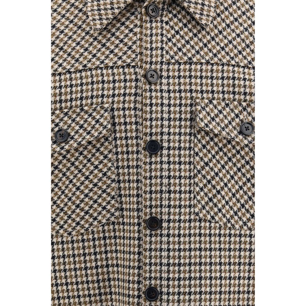 Dolce & Gabbana Brown Wool Oves Aries Full-Length Jacket