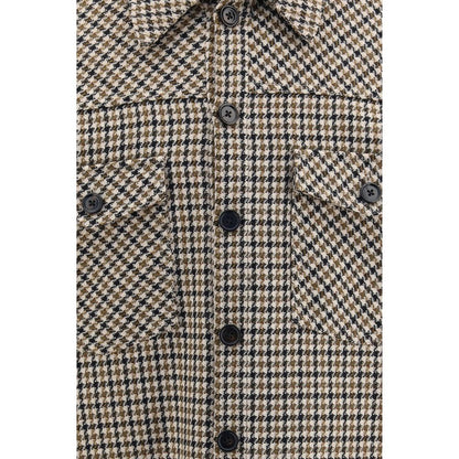 Dolce & Gabbana Brown Wool Oves Aries Full-Length Jacket