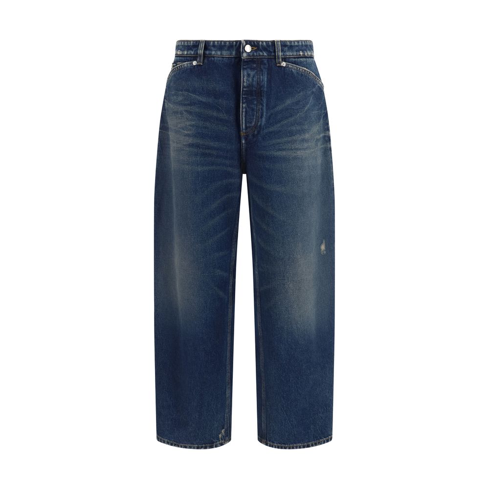 Dolce & Gabbana Blue Cotton Relaxed Fit Jeans