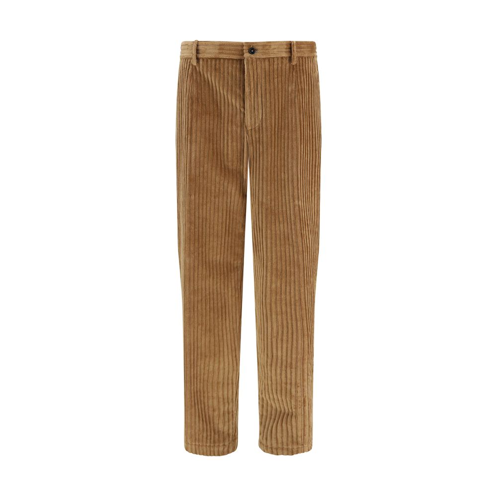 Dolce & Gabbana Brown Cotton Casual Pants