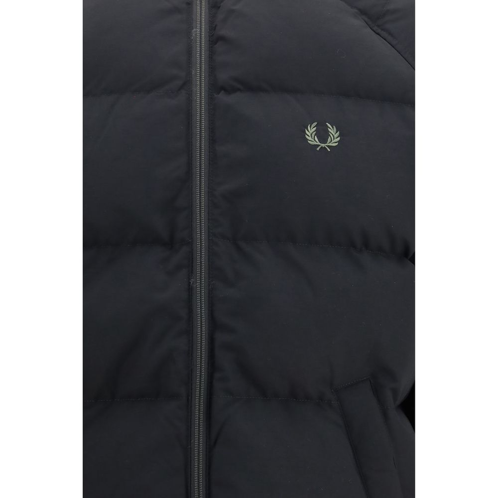 Fred Perry Black Polyamide Full-Length Jacket