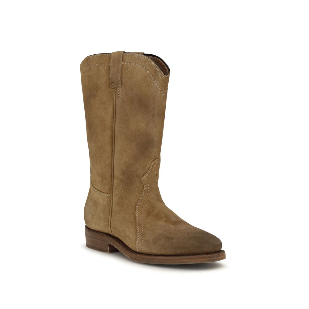 Jil Sander Beige Suede Leather Ankle Boots