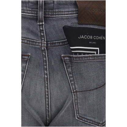 Jacob Cohen Gray Cotton Straight-Leg Jeans