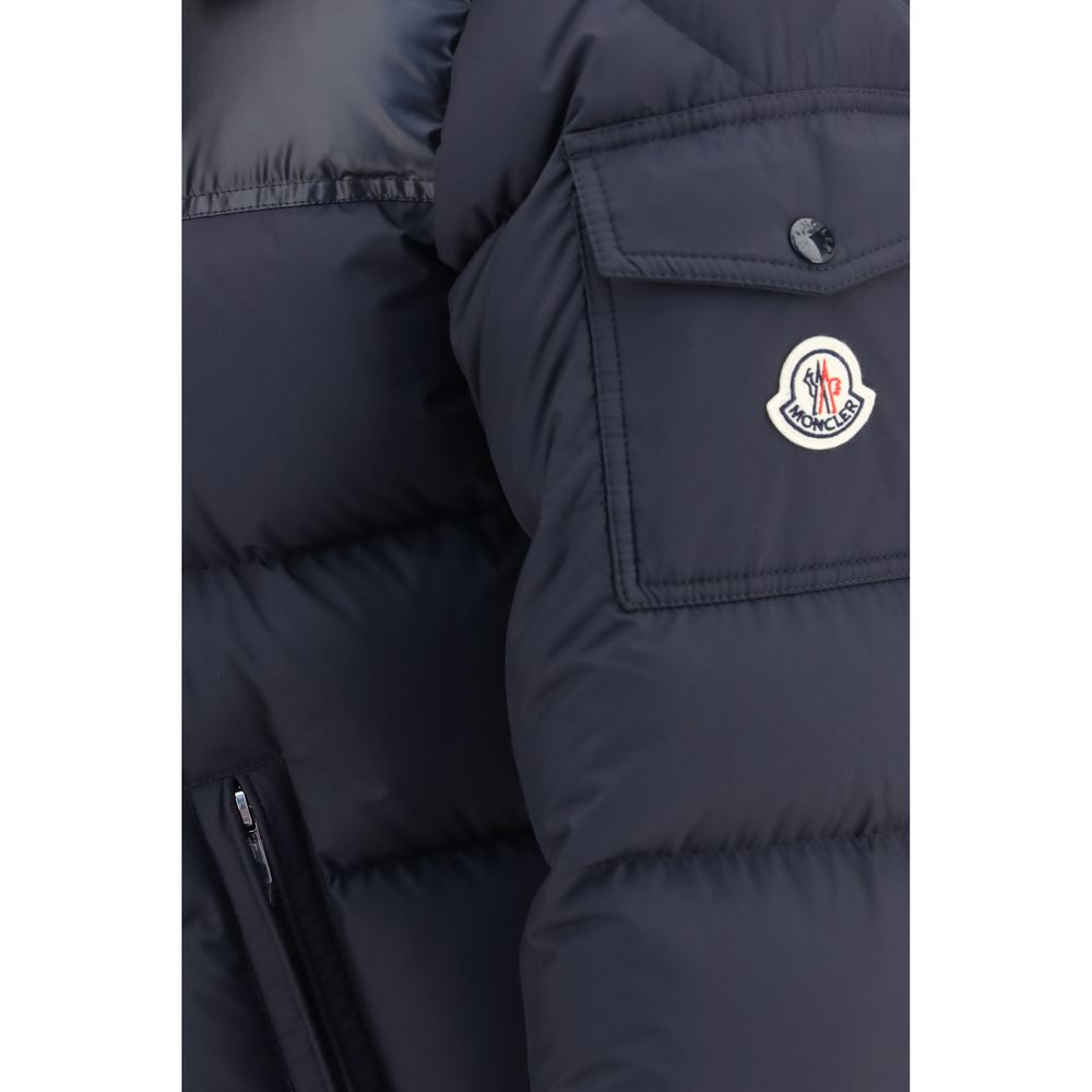 Moncler Blue Goose Down Full-Length Jacket