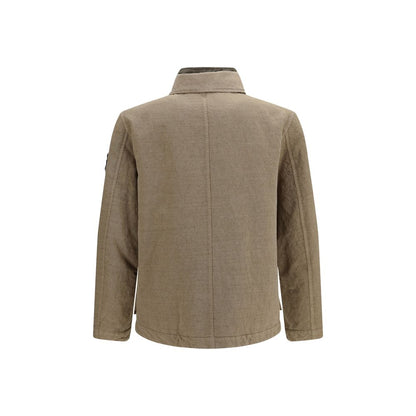 Stone Island Brown Cotton Full-Length Jacket