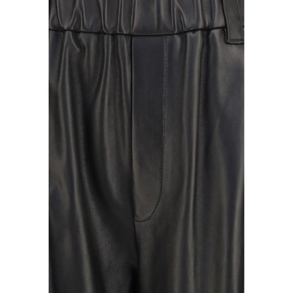 Brunello Cucinelli Black Leather Pants