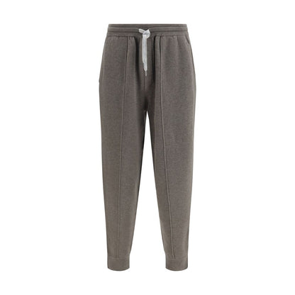 Brunello Cucinelli Bicolor Cashmere Athletic Pants
