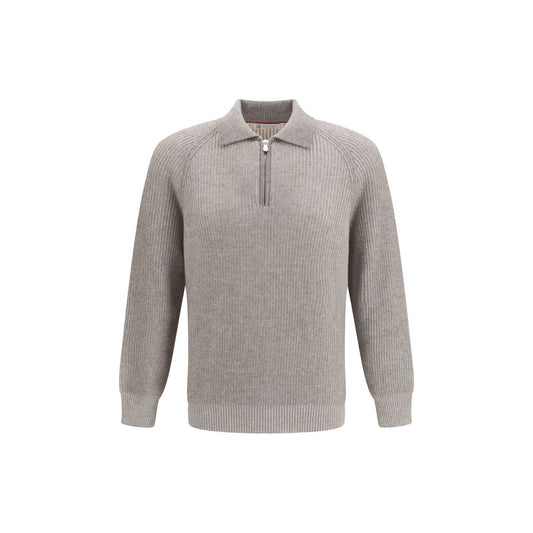 Brunello Cucinelli Gray Cashmere Sweater