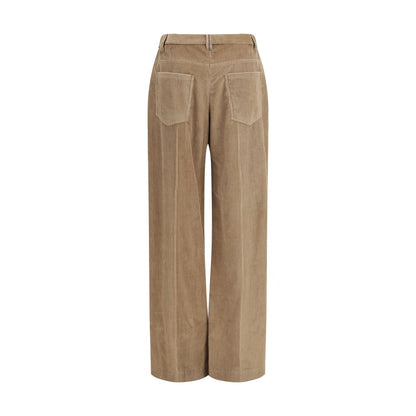 Brunello Cucinelli Brown Cotton Casual Pants