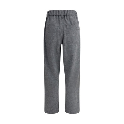 Brunello Cucinelli Gray Wool Casual Pants