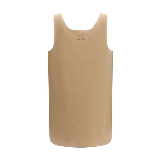 Miu Miu Beige Wool Oves Aries Casual Dress