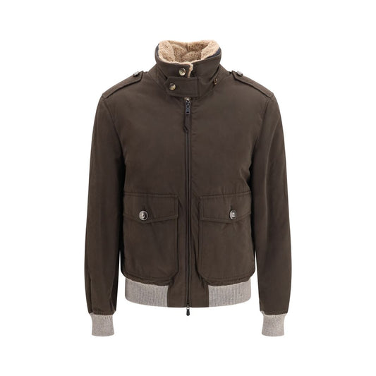 Brunello Cucinelli Brown Cotton Bomber