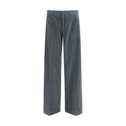 Magliano Gray Cotton Casual Pants