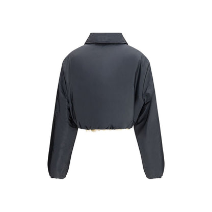 Miu Miu Gray Recycled Polyamide Shell Jacket
