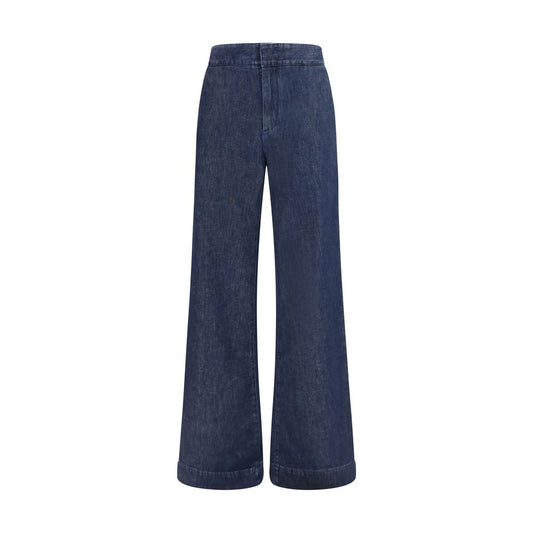 SA SU PHI Blue Cotton Flared Jeans